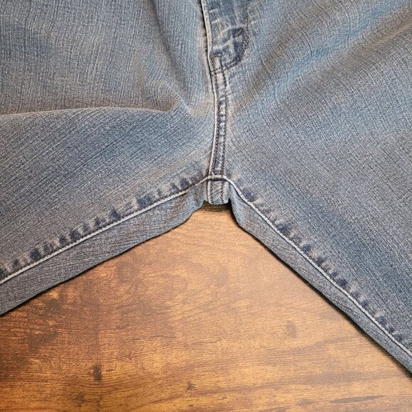 Levi's Jeans Size 16 Straight 505 High Rise Medium Light Wash Stretch Western - Picture 4 of 12